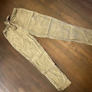 Green Linen Pants